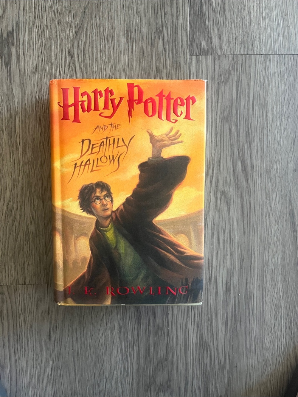 Harry Potter and the Deathly Hallows Hardcover Book - Orange Cover first edition